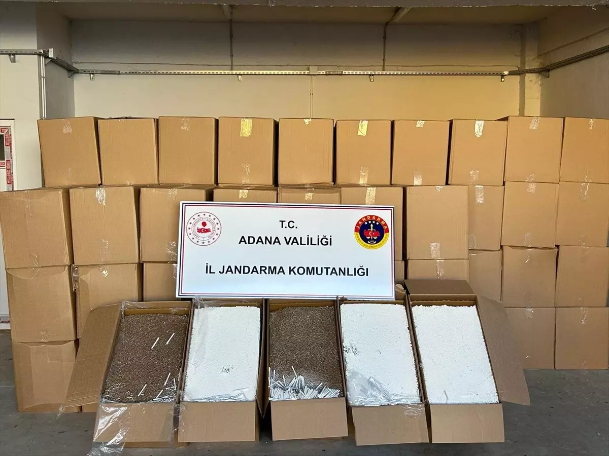 Adana’da 5 Milyon Kaçak Makaron Ele Geçirildi