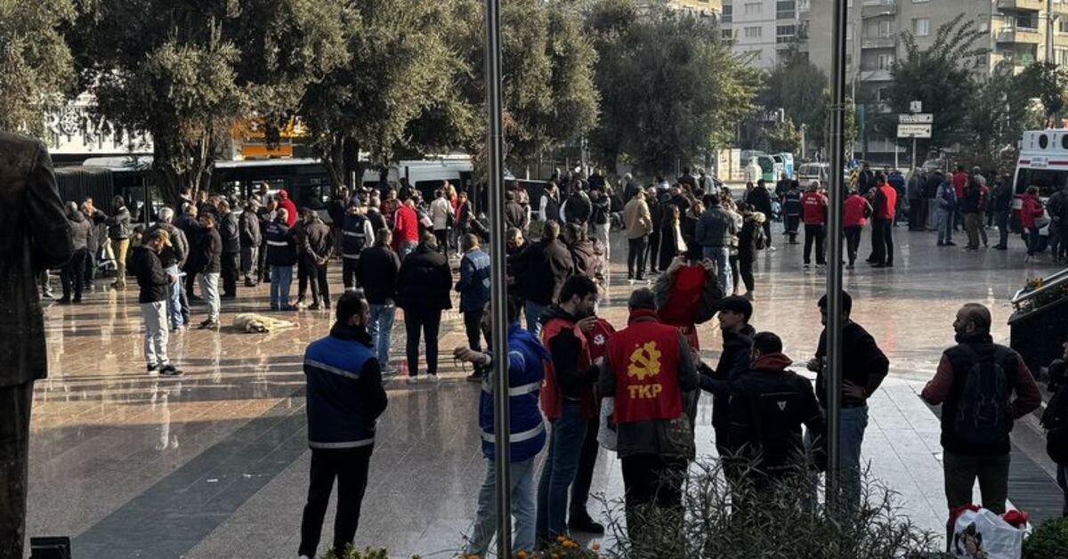Buca Belediyesi’nde sendika üyesi işçiler grev başlattı